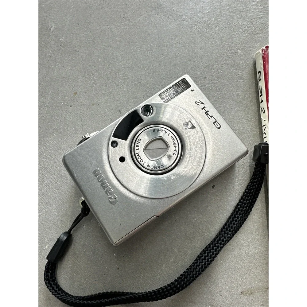Vintage Canon Elph2 IXUS 2 Film Battery Powered Snap And Shoot W/Manual